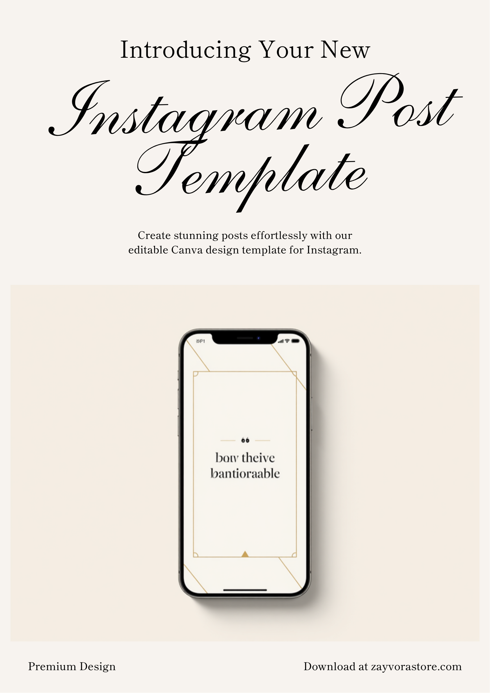ZAYVORA Instagram Post Template cover