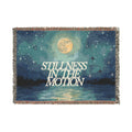 Woven Blanket — "Stillness in the Motion" Moonlit Throw for Meditation & Relaxation