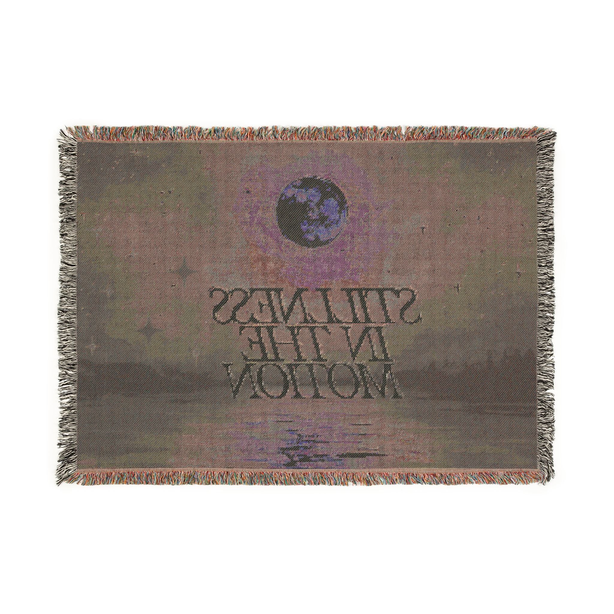 Woven Blanket — "Stillness in the Motion" Moonlit Throw for Meditation & Relaxation