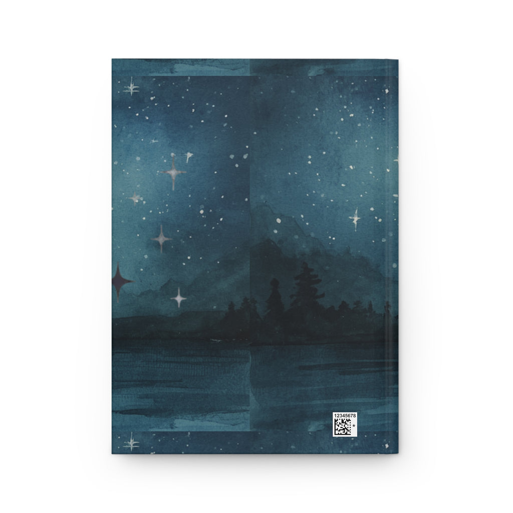 Stillness in the Motion Hardcover Journal — Moonlit Reflection Notebook for Mindfulness & Travel